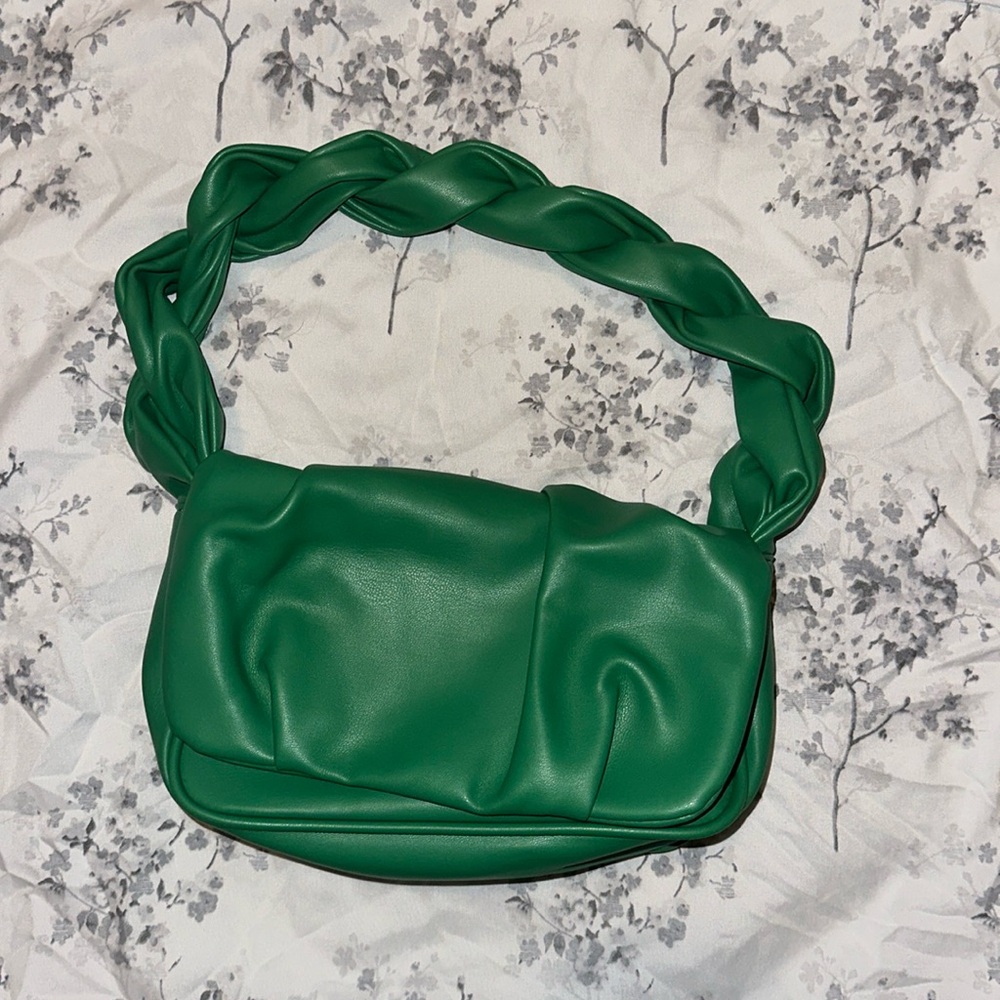 Fashion Nova faux leather green bag